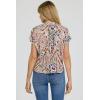 image:imageDEAR JOHN Julia Womens Classic Fit Top V Neck Short Sleeve ShirtTropical Ikat
