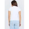 image:imageDEAR JOHN Jurnee Womens Top Scoop Neck Short Sleeve Fitted RibWhite