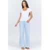 image:imageDEAR JOHN Jurnee Womens Top Scoop Neck Short Sleeve Fitted RibWhite