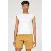 image:imageDEAR JOHN Kiyomi Womens Fitted Short Sleeve Top Crew Neck Raglan SleeveWhite
