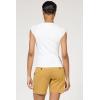 image:imageDEAR JOHN Kiyomi Womens Fitted Short Sleeve Top Crew Neck Raglan SleeveWhite