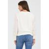 image:imageDEAR JOHN Lacey Crew Neck Long Sleeve Pullover Top for WomenEgret