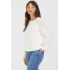 image:imageDEAR JOHN Lacey Crew Neck Long Sleeve Pullover Top for WomenEgret