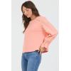 image:imageDEAR JOHN Lacey Crew Neck Long Sleeve Pullover Top for WomenTea Rose Cord