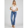 image:imageDEAR JOHN Lilah Split Neck Short Sleeve Knit Top for WomenEgret