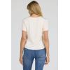 image:imageDEAR JOHN Lilah Split Neck Short Sleeve Knit Top for WomenEgret