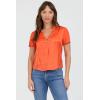 image:imageDEAR JOHN Lilah Split Neck Short Sleeve Knit Top for WomenGrenadine