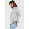 image:imageDEAR JOHN Lolita Womens Shirt Poplin ButtonUp Long SleeveDark Gull Stripe