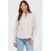 image:imageDEAR JOHN Lolita Womens Shirt Poplin ButtonUp Long SleeveKhaki Stripe