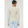 image:imageDEAR JOHN Luna Top for Women Fitted Thermal Henley Silhouette with Button Front and Long SleeveAbbey Stone