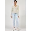 image:imageDEAR JOHN Luna Top for Women Fitted Thermal Henley Silhouette with Button Front and Long SleeveAbbey Stone