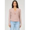 image:imageDEAR JOHN Luna Top for Women Fitted Thermal Henley Silhouette with Button Front and Long SleevePink Clay