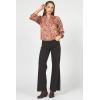 image:imageDEAR JOHN Marian Top Womens Printed VNeck Henley Long Sleeve Poplin BlouseSonora Print