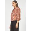 image:imageDEAR JOHN Marian Top Womens Printed VNeck Henley Long Sleeve Poplin BlouseSonora Print