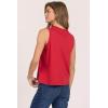 image:imageDEAR JOHN Marina Womens Top Crew Neck Sleeveless Classic Fit Braided DetailSalsa