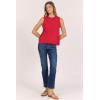 image:imageDEAR JOHN Marina Womens Top Crew Neck Sleeveless Classic Fit Braided DetailSalsa