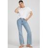 image:imageDEAR JOHN Meredith Womens Cotton Knit Crew Neck Dolman Sleeve Ruffle Cuff TopWhite