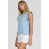 image:imageDEAR JOHN Nicola Button Front Sleeveless Henley Top for WomenCarolina Blue