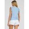 image:imageDEAR JOHN Nicola Button Front Sleeveless Henley Top for WomenCarolina Blue