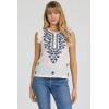 image:imageDEAR JOHN Nicola Button Front Sleeveless Henley Top for WomenEgret