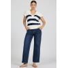 image:imageDEAR JOHN UNA Sleeveless VNeck Striped Sweater Top for WomenBlack Iris Stripe