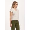 image:imageDEAR JOHN UNA Sleeveless VNeck Striped Sweater Top for WomenIvory