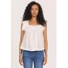 image:imageDEAR JOHN UNA Womens Top Square Neck Sleeveless Relaxed FitWhite