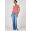 image:imageDEAR JOHN Unity Metallic Tee Womens Top Crew Neck Short Sleeve Hip LengthPigment Copper Rose