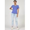 image:imageDEAR JOHN Unity Metallic Tee Womens Top Crew Neck Short Sleeve Hip LengthPigment Skipper Blue
