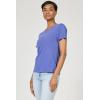 image:imageDEAR JOHN Unity Metallic Tee Womens Top Crew Neck Short Sleeve Hip LengthPigment Skipper Blue