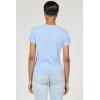 image:imageDEAR JOHN Unity Metallic Tee Womens Top Crew Neck Short Sleeve Hip LengthPigment Skyway