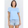 image:imageDEAR JOHN Unity Metallic Tee Womens Top Crew Neck Short Sleeve Hip LengthPlacid Blue