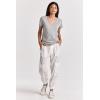 image:imageDEAR JOHN Vani Womens Short Sleeve VNeck Shirt Classic Fit Comfort Cotton TeeHeather Grey