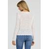 image:imageDEAR JOHN Vivi VNeck Long Sleeve Crochet Sweater Top for WomenWhite