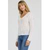 image:imageDEAR JOHN Vivi VNeck Long Sleeve Crochet Sweater Top for WomenWhite