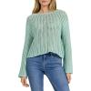 image:imageDEAR JOHN Adela Scoop Neck Long Sleeve Sweater Top for Women Relaxed Fit Open Knit Lightweight Everyday LayerHemlock