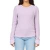 image:imageDEAR JOHN Ania Top Womens Slim Fit Thermal Crew Neck Long Sleeve Waffle Knit TopPurple Haze