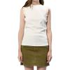 image:imageDEAR JOHN Bridget Sleeveless Ruffle Top Womens Knit Crew NeckWhite
