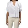 image:imageDEAR JOHN Costa Top Womens Woven V Neck Raglan Three Quarter Sleeve with Floral PrintWhite