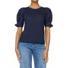 image:imageDEAR JOHN Dani Womens Puff Sleeve Top ShirtBlack Iris