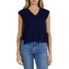 image:imageDEAR JOHN Esha V Neck Sleeveless Sweater Top for WomenBlack Iris