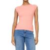 image:imageDEAR JOHN Kiyomi Womens Fitted Short Sleeve Top Crew Neck Raglan SleeveTerracotta