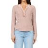 image:imageDEAR JOHN Luna Top for Women Fitted Thermal Henley Silhouette with Button Front and Long SleevePink Clay