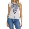 image:imageDEAR JOHN Nicola Button Front Sleeveless Henley Top for WomenEgret