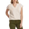 image:imageDEAR JOHN UNA Sleeveless VNeck Striped Sweater Top for WomenIvory