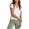 image:imageDEAR JOHN Vani Womens Short Sleeve VNeck Shirt Classic Fit Comfort Cotton TeeWhite