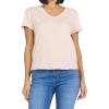 image:imageDEAR JOHN Vanya Short Sleeve Vee Neck Womens Slub Tee Knit Relaxed Fit ShirtPale Dogwood