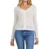 image:imageDEAR JOHN Vivi VNeck Long Sleeve Crochet Sweater Top for WomenWhite