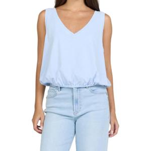 image:imageDEAR JOHN Alexi Womens Top V Neck Sleeveless Relaxed Fit Bubble HemSkyway