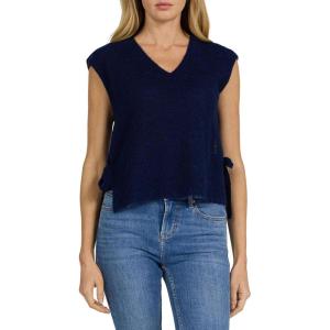 image:imageDEAR JOHN Esha V Neck Sleeveless Sweater Top for WomenBlack Iris